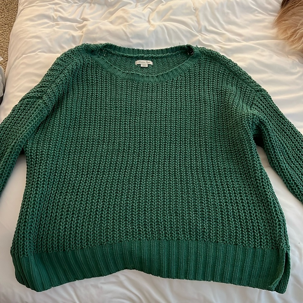 American Eagle green knit sweater